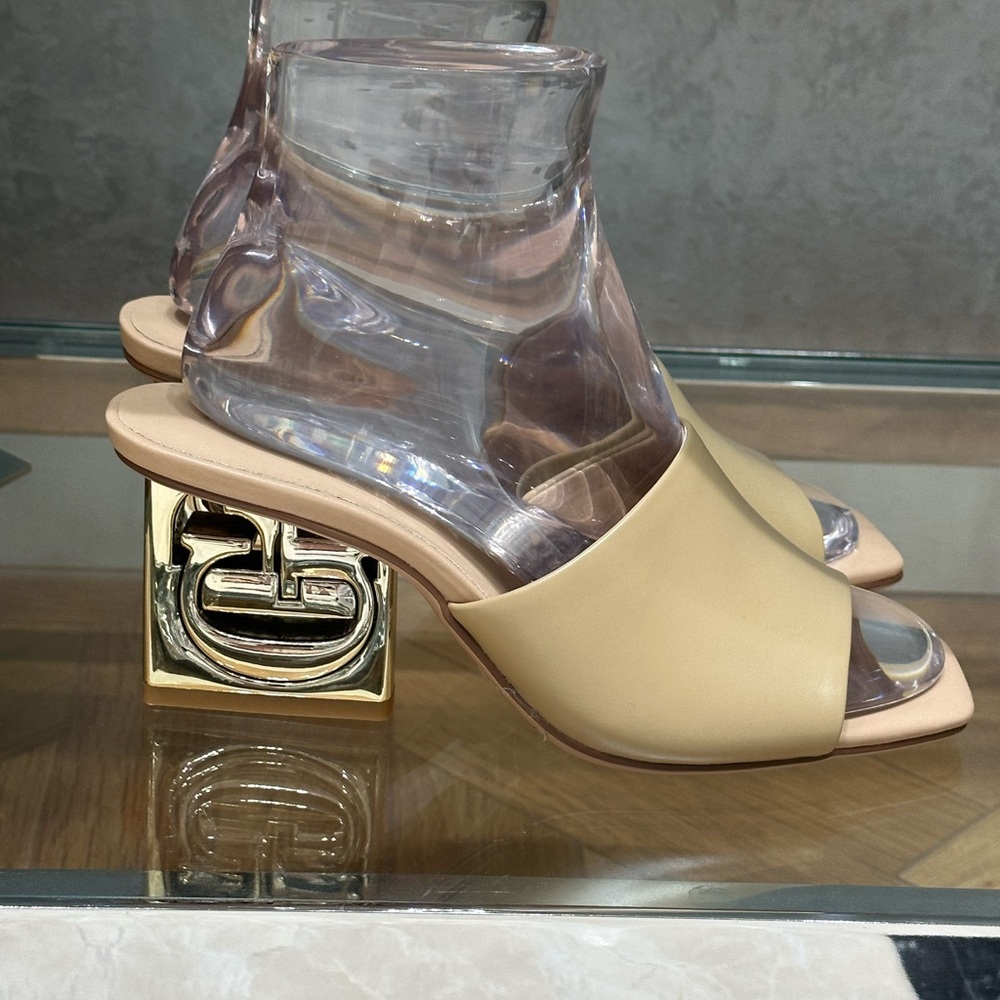 GIANFRANCO FERRE GF Open Toe Metal Heel Sandals